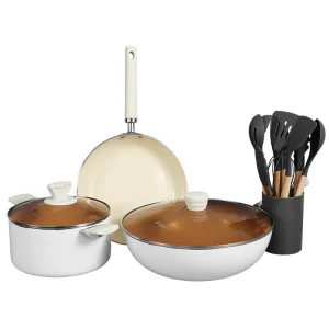 Cookware Set Complete Set of Household Non-Stick Cookware Combination Induction Stove Universal Frying Pan Three-Piece Set