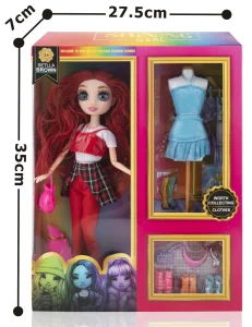 Brinquedo para Crianças Presente de Aniversário Boneca Plástica 29cm Dobrável com 3D Olhos