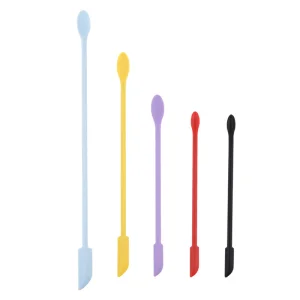 Dual-Ended Mini Silicone Spatula Scraper for Cosmetics Jars Bottles Efficient Scraping and Scooping Tool Kitchen Accessories