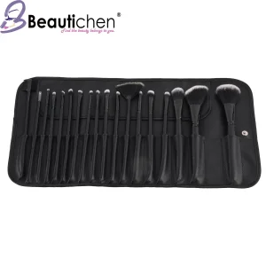 Fábrica Beautichen China Profissional 18PCS Conjunto de Pincéis de Maquiagem Completos com Cerdas Naturais Macias e Cabo de Madeira
