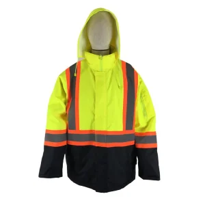 Chaqueta Hi Vis transpirable de invierno, ropa protectora de seguridad, vestimenta de trabajo Bomb