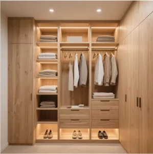 Walk in Closet Wardrobe Cabinets System Wood Wardrobe Bedroom Furniture Armoire