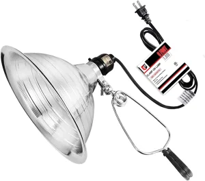 Clamp Lamp Light with Detachable 8.5 Inch Aluminum Reflector