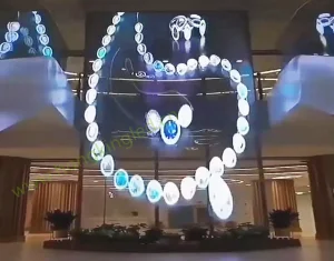 3840Hz 1080P Transparent Full Color Indoor Glass LED Video Wall