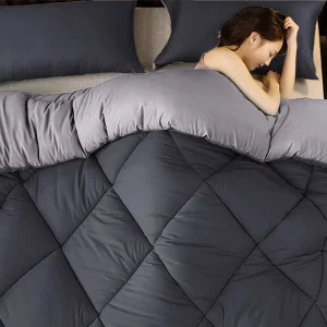 Factory Supply Oeko Custom Solid Color Printed Design Microfiber Fabric Down Alternative Summer Comforter