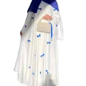 White Muslim Abaya Dubai Dress