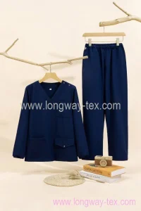 Long Sleeve Elastic Anti-Wrinkle Medical Scrub Shirts and Pants