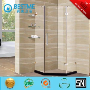 Diamond Shape Frameless Stainless Steel Frame Shower Enclosure Glass (BL-F3501)