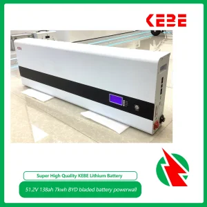 16s1p 7kwh Byd Bladed Battery Power Wall 51.2V 138ah for Home Solar System