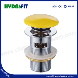 Factory Bathroom Kitchen Brass Zinc Stainless Steel Wash Basin Pop-up Click Clack Rotating Plug 1 1/4" 1 1/2" Chrome Brushed Overflow Lift Drain Waste (BW1063)