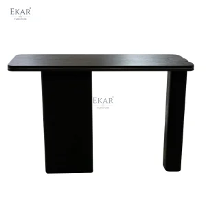 Mesa Console de Madeira Sólida Ekar Lumina Mobiliário de Luxo