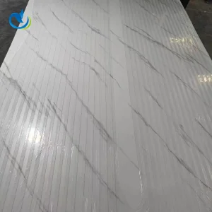 Arris Flexible Home Decoration Stone Wall Panel UV Marble PVC Glossy Printed Carbon Crystal WPC Wood Veneer Bamboo Charcoal Wall Panel