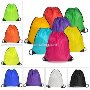 Drawstring Backpack Waterproof Polyester Bag