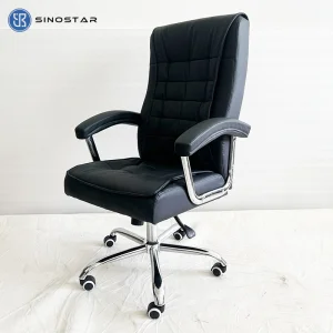Professional Office Seating Solution Featuring Ventilated Leather and Ergonomic Support