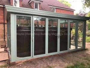Four Seasons Aluminium Glass Conservatory with Double Glazed Lowe Glass and Thermal Beak Aluminium Frame and Electric Skylight Roof Window From China Factory