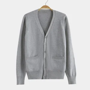 Custom Women V Neck Cardigan Knit Sweater
