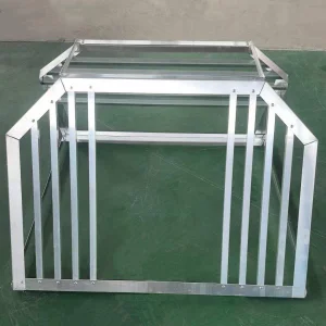 Heavy-Duty Large Aluminum Pet Crate with Divider Panel