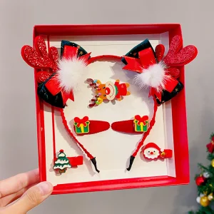 Christmas Hair Fashion Christmas Xmas Hair Clips Gmagic Red Green Colors Hairclip Set Accessories for Kids Clips for Hair Beauty