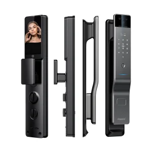 New Waterproof Smart Lock 3D Facial Biometric Recognition Fingerprint Password Keyless Entry Villa Anti-theft Door Lock
