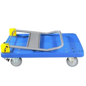 Guichang Mute Thickened Flatbed Truck Mute Folding Trolley Truck Small Trailer Plastic Pulling