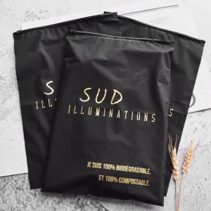 Matte Black PE Zip Lock Bag