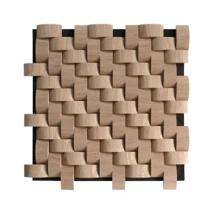 Customized Color Wooden Acoustic Panels Wood Slat Paneling 3D Soundproof Wall Panels
