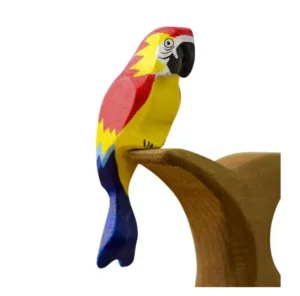 Wooden Carved Parrot Animal Toy