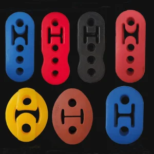 Universal Polyurethane Rubber Muffler Exhaust Hanger Red Black Red Blue 4 Holes 11mm Car Bracket Hanger