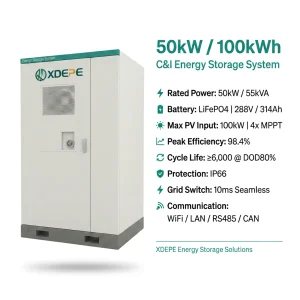 30kw 50kw Lithium Battery 112kwh Lifepo4 Battery Complete Set Industrial And Commercial Energy Storage Cabinet