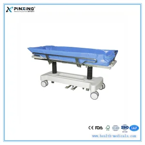 Heavy-Duty Shower Trolley for 400 Kg Capacity with ISO Certification