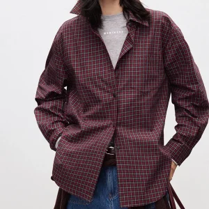 Blusa Casual de Outono para Mulheres, Xadrez, Top Ocidental com Botões, Camisa Amarela Xadrez