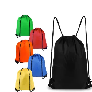 Drawstring Backpack Lightweight Polyester Gym Storage Bag