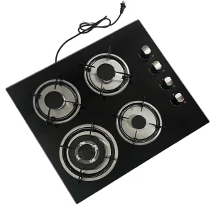 Professional Manufacturer's 4-Burner Gas Hob Stainless Steel Ceramic Surface Electric-Powered Class Kitchen Garage Use Portable
