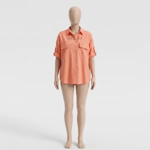 2026 Latest Plus Size Women's Embroidery Button Blouse Customized Cotton Bamboo Fiber Flannel Yarn Dyed Plaid Spring Winter