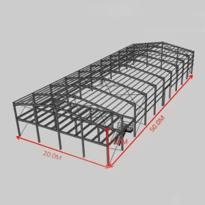 Estructura de acero prefabricada para gran taller de construcción