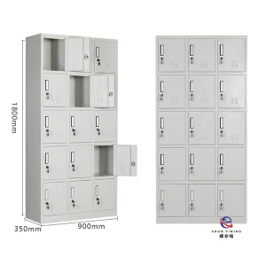 Office Project Steel Filing Cabinet Metal Storage Cupboard with 2 Glass Doors for Modern Interior Design Style