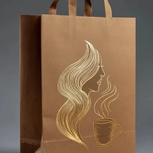 Natural Brown Kraft Paper Bakery Packaging Bags Grease Resistant Recyclable Custom Printed for Bread Cookie Snack Packing