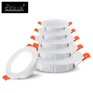 Smd Led Panel Downlight Modern Style Fire Rated 5w 7w 9w 12w 15w Recessed Ceiling Led Spotlight for Hotel Shop Store
