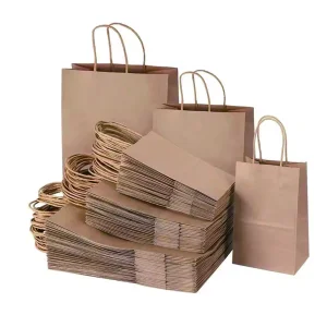 Custom Printed Reusable Kraft Paper Bags