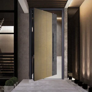 Armored Door Bullet Proof Exterior Security Doors Wrought Iron Aluminum Midcentury Modern Design SODERFE Brand Zhejiang China
