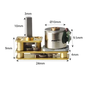 GM1024-10BY 10mm Worm Gear Stepper Motor Medical Testing Equipment