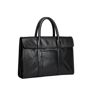 New Men's Genuine Leather Business Briefcase Large-Capacity Laptop Bag Cowhide Office Bag One-Piece Drop-Shipping Model 6798-3