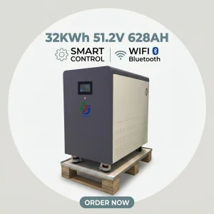 51.2V 32KWH Lifepo4 Lithium Solar Battery 48V 280Ah 300Ah Lithium Ion Battery Pack Home Energy Storage System DIY Battery Box