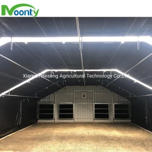 Greenhouse Curtain System for Shade/Energy Saving/Blackout/Light Deprivation Greenhouse with Pinion and Rack