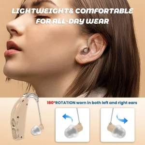 New Arrival Bte Rechargeable Hearing Aid for Mild to Moderate Hearing Loss Aids