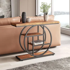 Cycle Round Design Console Table 4-Tier Entryway Table