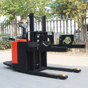 Walkie Manual Stacker Full Semi Hydraulic Electric Straddle Stacker with Fixed Clamp for Cylindrical and Slender Goods
