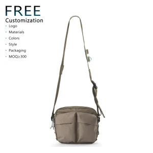 Sustainable Eco Friendly Recycled Nylon Waterproof Sling Crossbody Bag