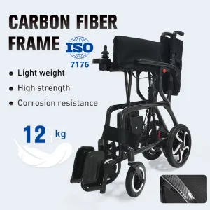 New Arrival Carbon Fiber Foldable Electric Wheelchair Scooter for The Disabled All Terrain 4 Wheel Scooters