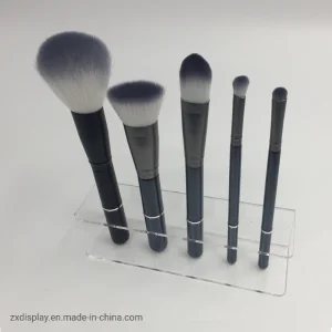 Soporte de exhibición para juegos de brochas de maquillaje simples y claras